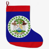 Vlag van Belize Grote Kerstsok (Voorkant)