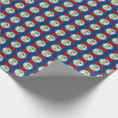 Vlag van Belize honingraat inpakpapier (Hoek)