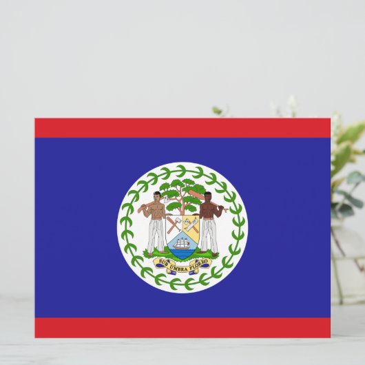 Vlag van Belize Kaart (Staand voorkant)