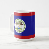 Vlag van Belize Koffiemok (Voorkant links)