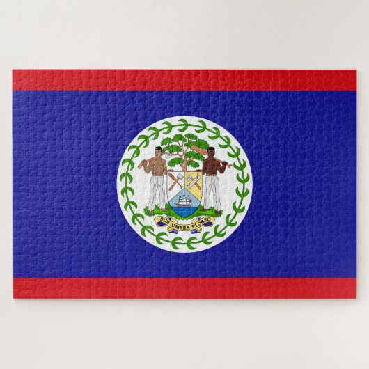 Vlag van Belize Legpuzzel (Horizontaal)