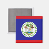 Vlag van Belize Magneet (Voorkant / Achterkant)