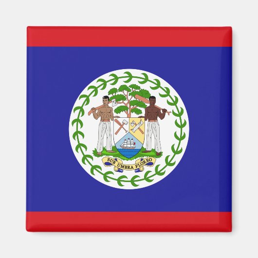 Vlag van Belize Magneet (Voorkant)