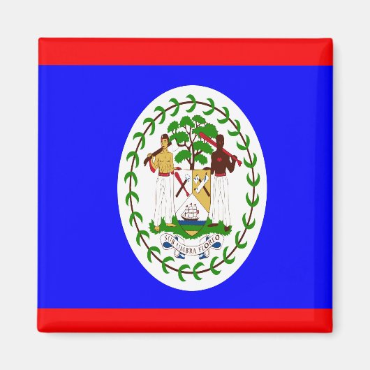 Vlag van Belize Magneet (Voorkant)