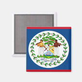 Vlag van Belize Magneet (Voorkant / Achterkant)