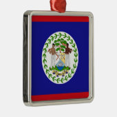 Vlag van Belize Metalen Ornament (Rechts)