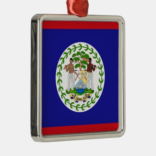 Vlag van Belize Metalen Ornament (Rechts)