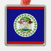 Vlag van Belize Metalen Ornament (Voorkant)