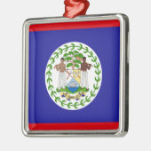 Vlag van Belize Metalen Ornament (Links)