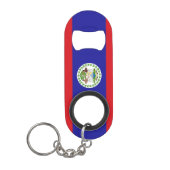 Vlag van Belize Mini Flessenopener (Voorkant)