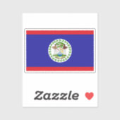 Vlag van Belize op maat gesneden vinyl sticker (Vel)