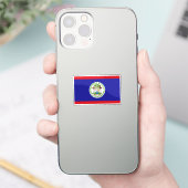 Vlag van Belize op maat gesneden vinyl sticker (Telefoon)
