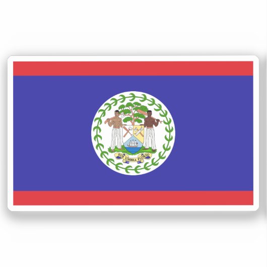 Vlag van Belize op maat gesneden vinyl sticker (Voorkant)