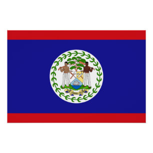 Vlag van Belize Perfect Poster