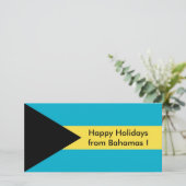 Vlag van Belize, Prettige feestdagen uit Bahama's Feestdagenkaart (Staand voorkant)