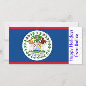Vlag van Belize, Prettige feestdagen uit Belize Feestdagenkaart (Voorkant)