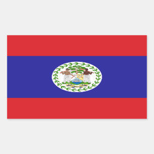Vlag van Belize Rechthoekige Sticker