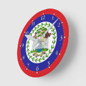 Vlag van Belize Ronde Klok (Hoek)
