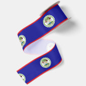 Vlag van Belize Satijnen Lint (Achterkant)