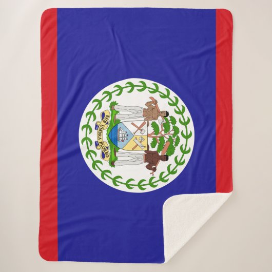 Vlag van Belize Sherpa Deken (Voorkant)