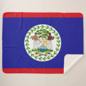 Vlag van Belize Sherpa Deken (Voorkant (horizontaal))