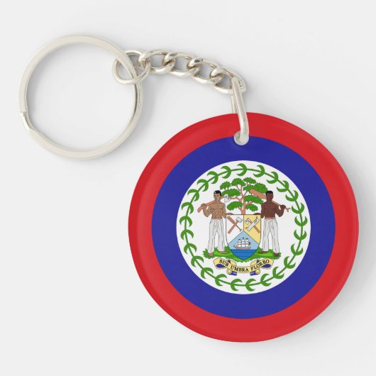 Vlag van Belize Sleutelhanger (Voorkant)