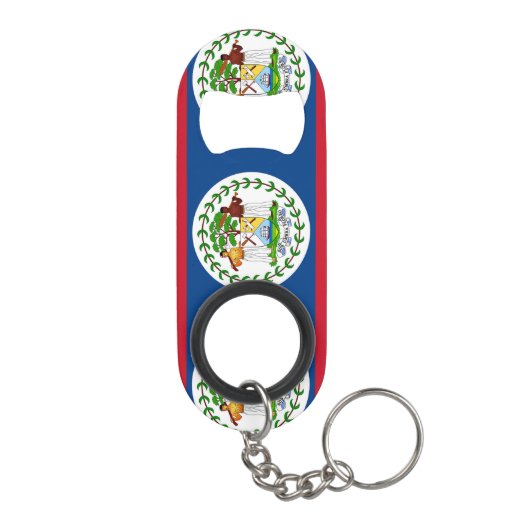 Vlag van Belize Sleutelhanger Flessenopener (Achterkant)