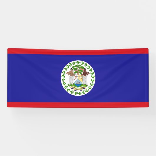 Vlag van Belize Spandoek (Horizontaal)