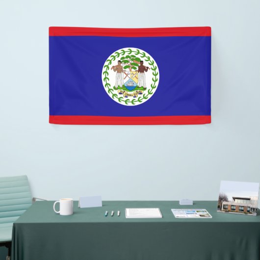 Vlag van Belize Spandoek (Beurs)