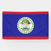 Vlag van Belize Spandoek (Horizontaal)