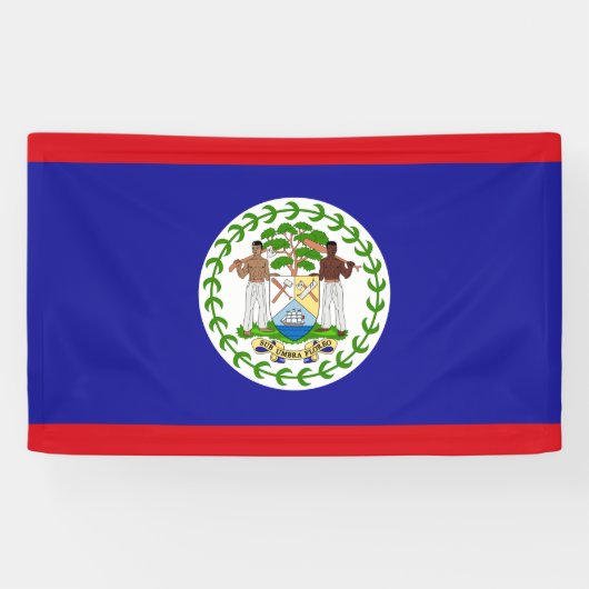 Vlag van Belize Spandoek (Horizontaal)