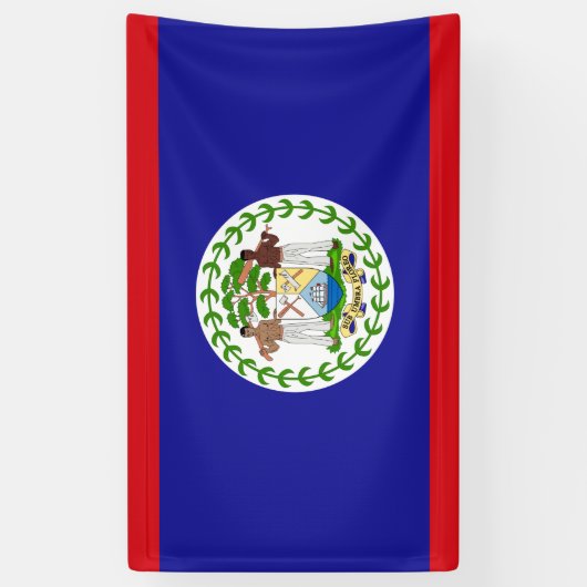 Vlag van Belize Spandoek (Verticaal)
