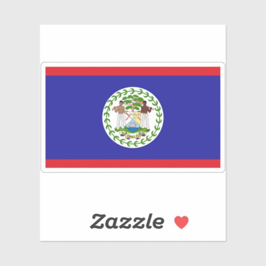 Vlag van Belize Sticker (Vel)