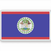 Vlag van Belize Sticker (Voorkant)