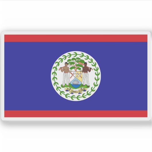 Vlag van Belize Sticker (Voorkant)