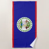 Vlag van Belize Strandlaken (Voorkant)