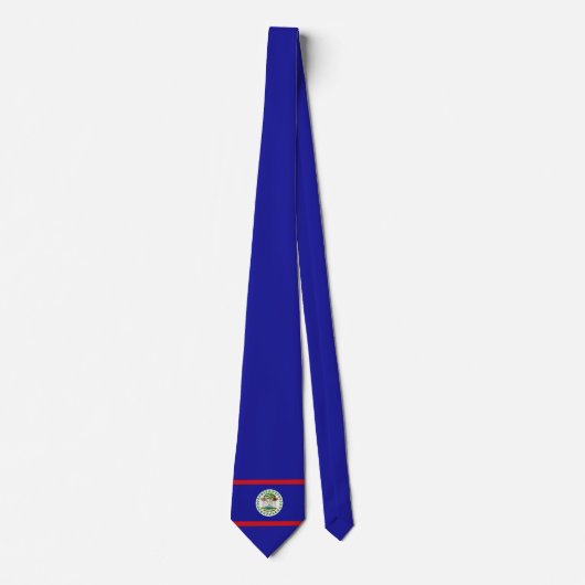 Vlag van Belize Stropdas (Voorkant)