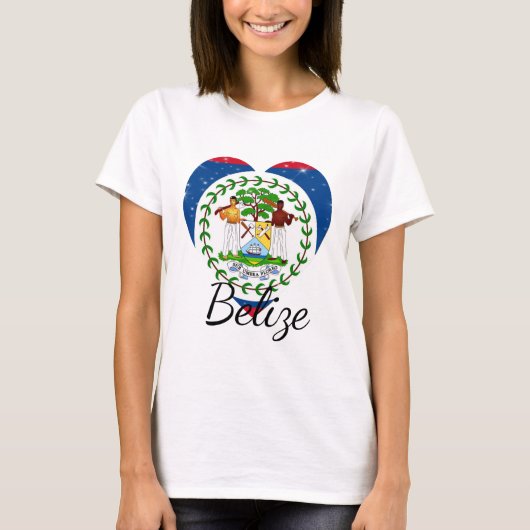 Vlag van Belize. T-shirt (Voorkant)