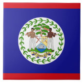 Vlag van Belize Tegeltje (Voorkant)