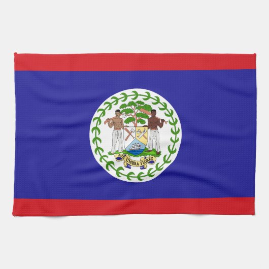 Vlag van Belize Theedoek (Horizontaal)