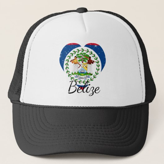 Vlag van Belize. Trucker Pet (Voorkant)