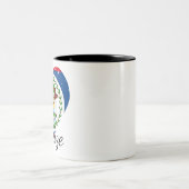 Vlag van Belize. Tweekleurige Koffiemok (Center)