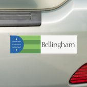 Vlag van Bellingham, bumpersticker voor Washington (Op auto)
