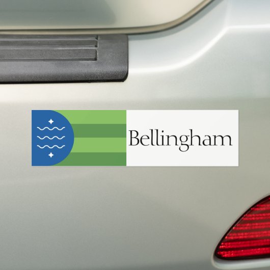Vlag van Bellingham, bumpersticker voor Washington (Op auto)