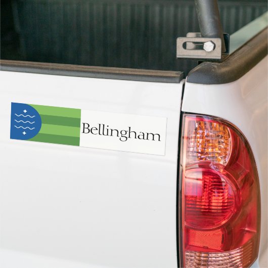 Vlag van Bellingham, bumpersticker voor Washington (Op Truck)