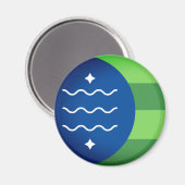 Vlag van Bellingham, Washington Magneet (Voorkant / Achterkant)