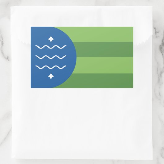 Vlag van Bellingham, Washington Rechthoekige Sticker (Tas)