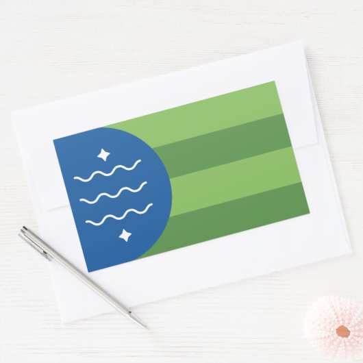 Vlag van Bellingham, Washington Rechthoekige Sticker (Envelop)