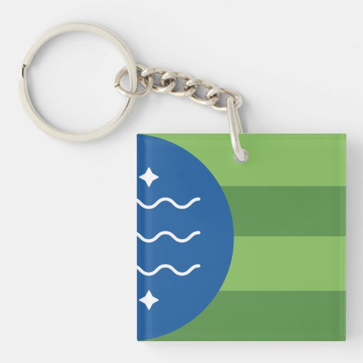 Vlag van Bellingham, Washington Sleutelhanger (voorkant)