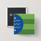Vlag van Bellingham, Washington Vierkante Button 5,1 Cm (Voorkant /achterkant)